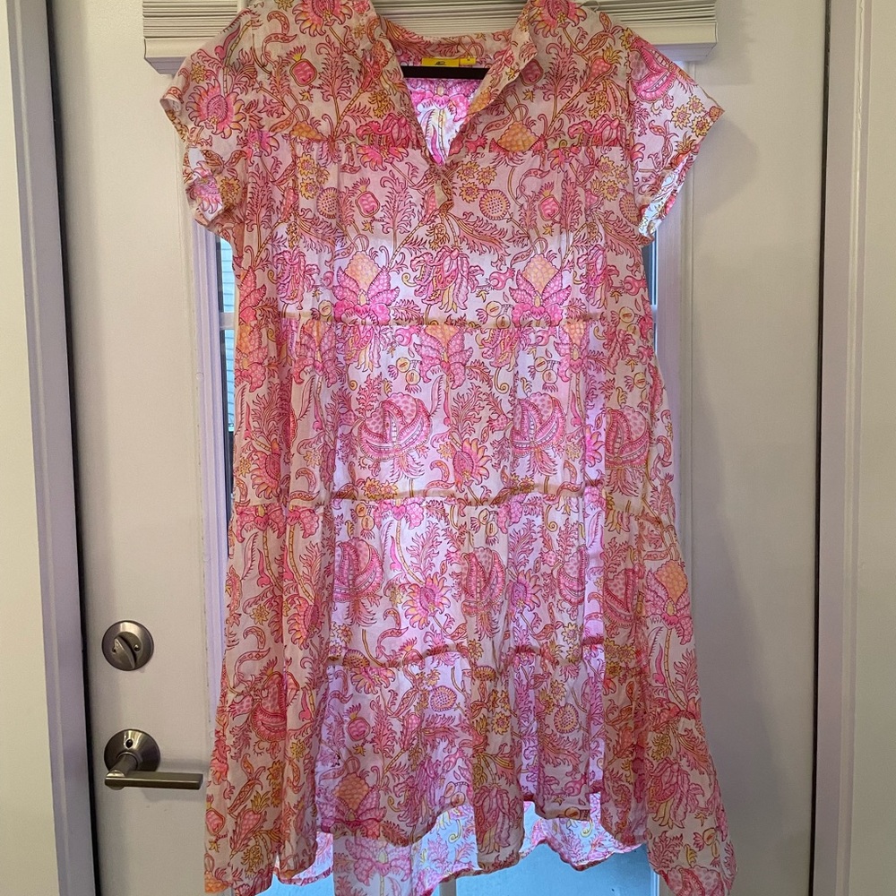Vintage roller rabbit pink and orange dress